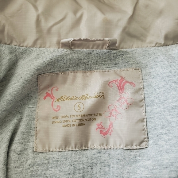 Eddie Bauer Short Jacket 3/4 Sleeve Beige - Picture 4 of 5